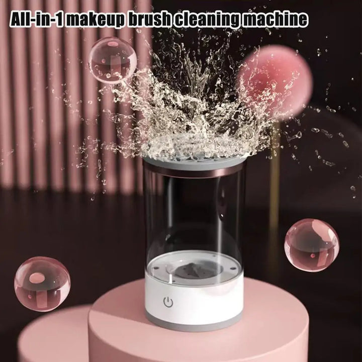 Automatic makeup brush cleaner