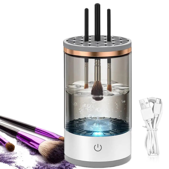 Automatic makeup brush cleaner